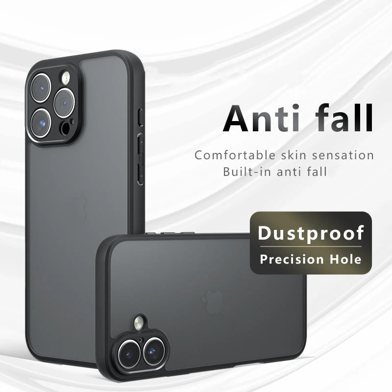 Funda esmerilada para iphone 16 Pro Max, carcasa dura mate a prueba de golpes, parachoques trasero para iphone 16 Pro Max - imagen 4