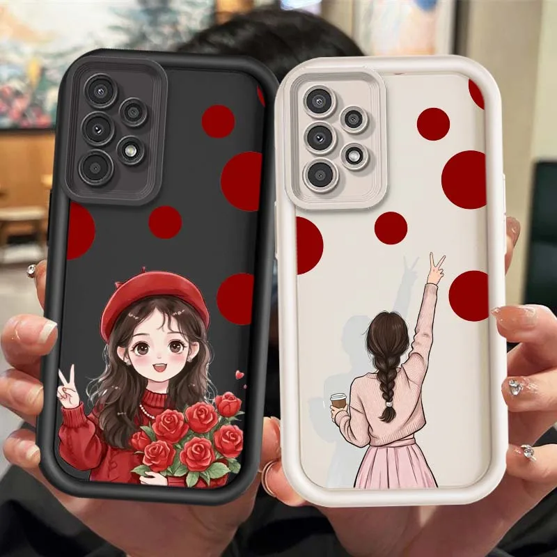 Funda de teléfono tipo escalera de ojos para Samsung Galaxy A04E A04 A04S A05 A06 A10S A11 A12 A13 A14 A15 A16