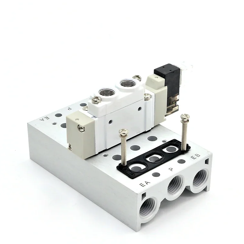 Válvulas solenoides SY3120 SY5120 SY7120, colector de escape de aire SS5Y5- 2F/3F/4F/5F/6F/7F, estación de válvula de Base neumática con juntas - imagen 5