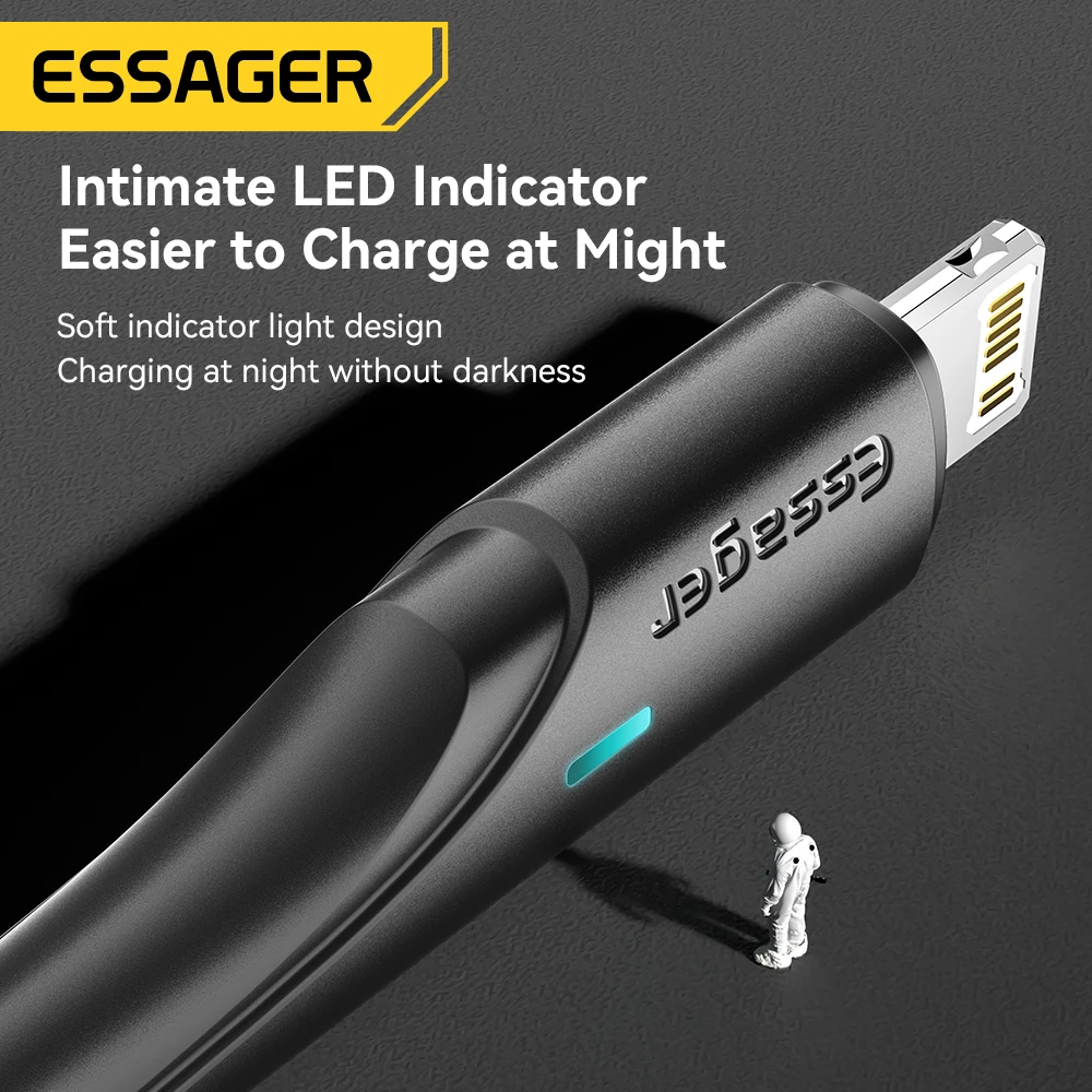 Essager-Cable de carga rápida 3 en 1 para iPhone 14, 13 Pro Max, Huawei, Samsung, Cable Micro USB tipo C, Cable cargador de teléfono móvil - imagen 3
