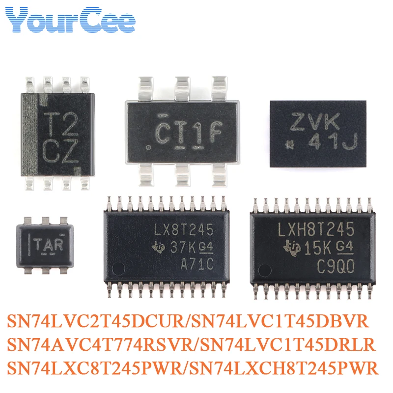5 uds SN74LVC2T45DCUR SN74 SN74LVC SN74LVC2T45 VSSOP-8 salida de 3 estados Chip transceptor de Bus de doble suministro SN74LVC1T45 DRLR DBVR