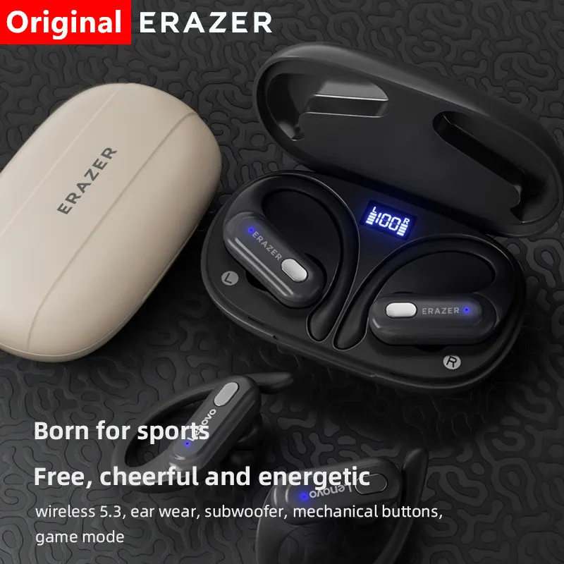 ERAZER XT60 PRO auriculares inalámbricos auriculares deportivos Bluetooth 5,3 auriculares impermeables reducción de ruido sonido estéreo HiFi