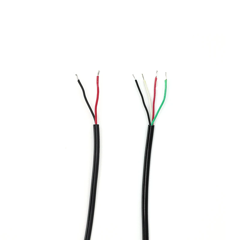 30CM negro/blanco 5V Cable de alimentación USB 2 pines USB 2,0 A hembra macho 4 pines Cable Jack cargador Cable de carga conector de extensión - imagen 4