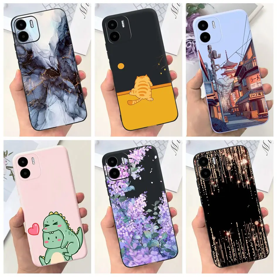 For Xiaomi Redmi A1 A2 Plus Case Luxury Marble Landscape Slim Capa Soft Silicone Back Cover For Redmi A1+ Funda Redmi A2+ Bumper