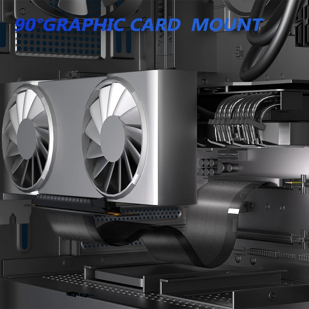 Cable de extensión PCIE 4,0, Cable elevador extensor PCIE 4,0 X16, alta blindaje, propiedad eficiente para soporte GPU de tarjeta gráfica - imagen 4