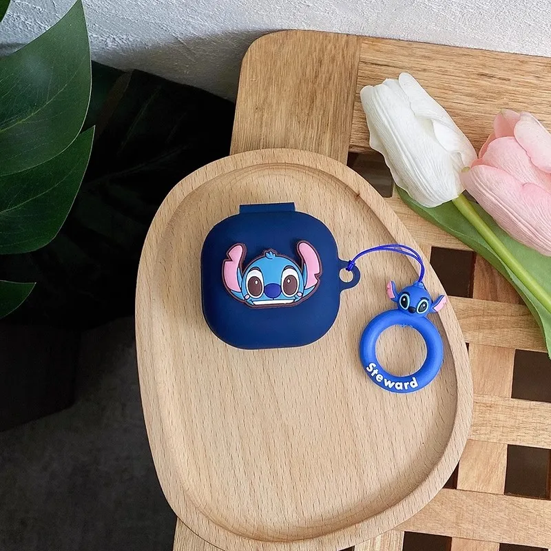 Funda para auriculares MINISO de dibujos animados para Samsung Galaxy Buds 2Pro/Live/Fe, funda protectora de silicona para auriculares inalámbricos con cordón - imagen 3