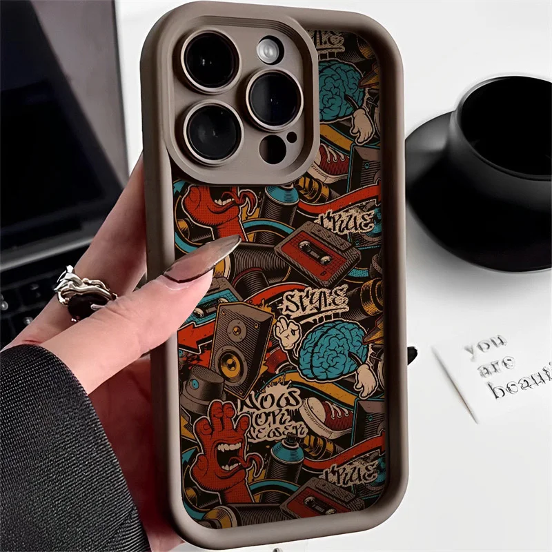 Funda para Samsung Galaxy A54 A53 A34 A14 A52S A52 A55 A33A13A32 A24 A73 A22 A23 4G 5G para Graffiti wall Cool funda de teléfono suave - imagen 4