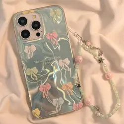 Funda de postre con lazo de perlas y flores para Vivo V40 V30 Pro V29 Lite V27E V25E V30E Y20 Y56 Y38 Y35 Y17 Y12 Y15 Y33 Y31 Y51 Y22
