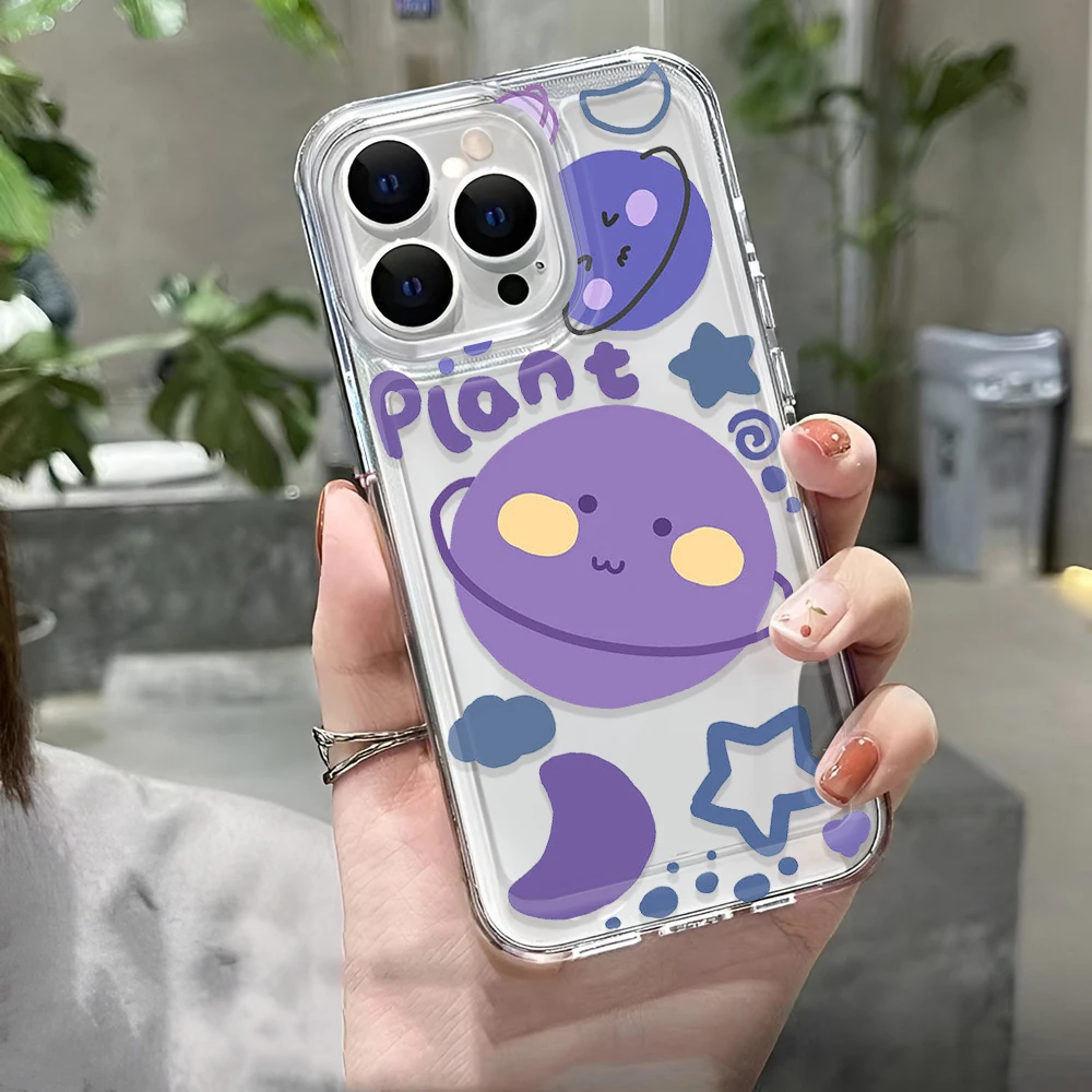 Funda de teléfono dura con cielo azul profundo para iPhone 16, 15, 14, 13, 12, 11 Pro Max SE 2020, funda trasera transparente - imagen 2