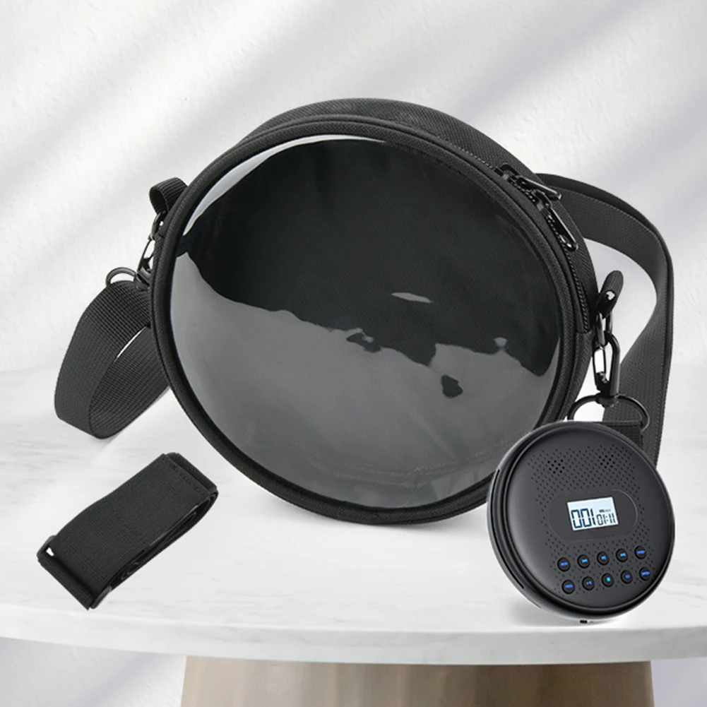 Estuche portátil para reproductor de CD con correa ajustable, bolsa de almacenamiento para reproductor de CD con ventana transparente para coche, hogar y viaje - imagen 3