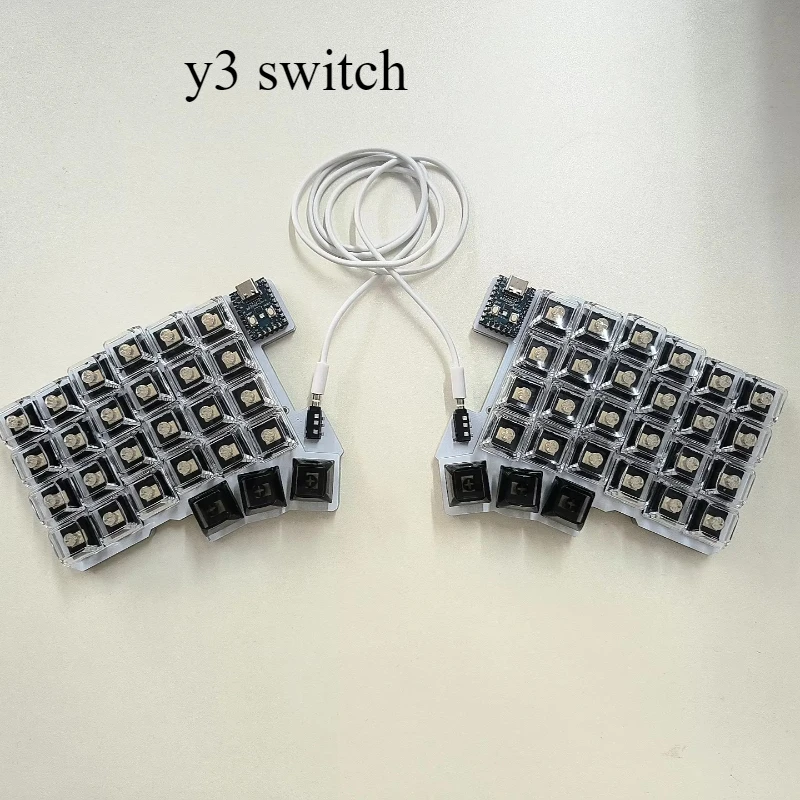 Silakka54 Kit de teclado dividido con cable soporte de intercambio en caliente QMK/VIAL teclado personalizado ergonómico juego de oficina Teclado mecánico dividido - imagen 4