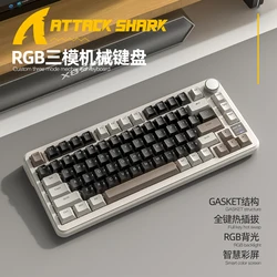 Attack Shark X85PRO Teclado mecánico Bluetooth RGB con hot-swap