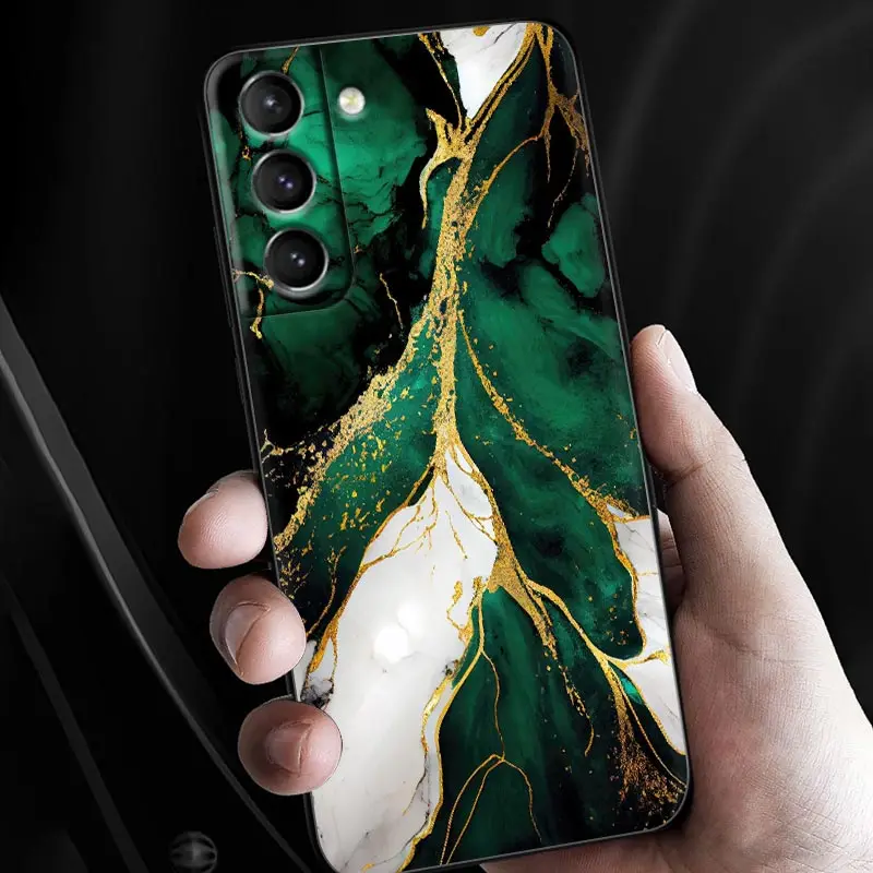 Funda de teléfono con patrón de mármol de moda para Samsung Galaxy S24 Ultra S23 FE S22 5G S21 S20, funda trasera S23 S24 Plus S10, fundas de silicona - imagen 3