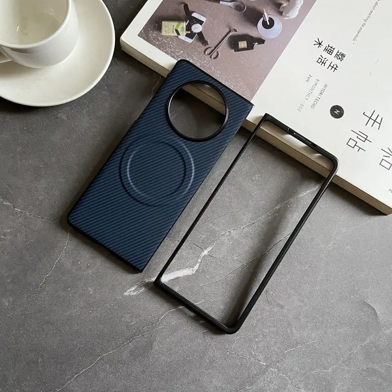 Para OPPO Find N5 funda de silicona suave de fibra de carbono funda protectora trasera magnética para Find N5 N3 N2 Flip cubierta completa - imagen 2