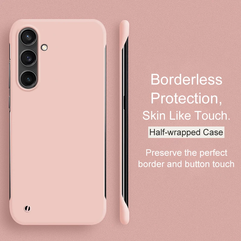 Funda de PC dura de Color caramelo sin bordes de lujo para Samsung Galaxy S24 S23 FE S21 Plus S22 Ultra Note 10 20 cubierta mate ultrafina - imagen 2
