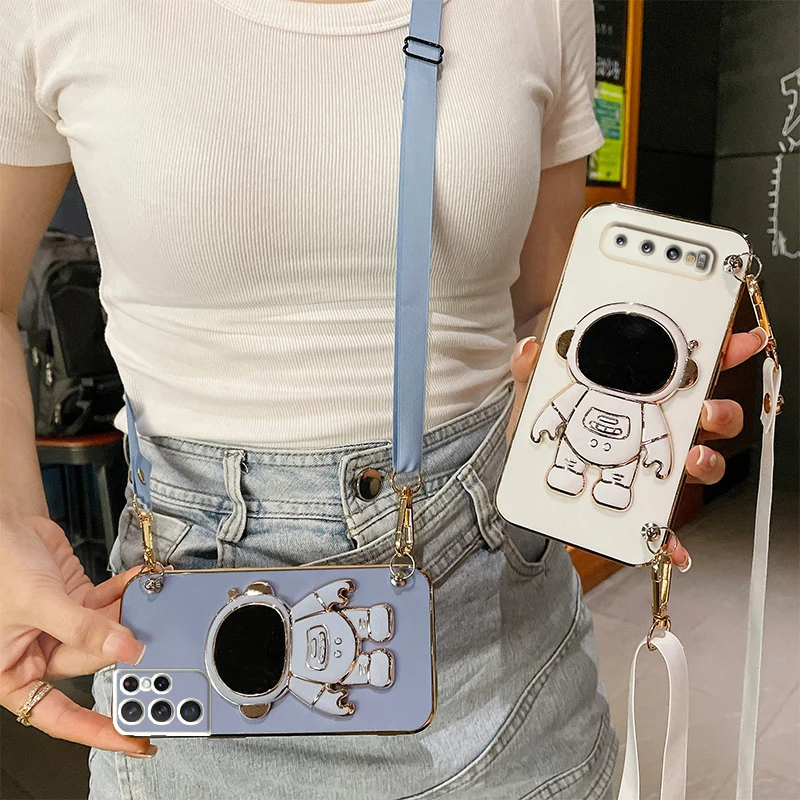 Funda de teléfono con cordón cruzado para Samsung Galaxy S10 S8 S9 S22 S20 S21 S23 Note 8 9 10 Lite 20 Plus Ultra S20 Fe - imagen 5