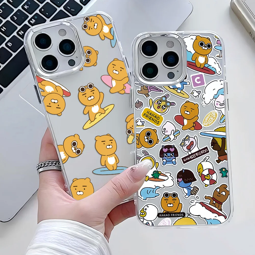 Funda de teléfono con dibujos animados de K-KAKAO F-FRIENDS para Samsung Galaxy S25 S24 S23 S22 S21 S20 Note20 FE Ultra Edge Plus 4G 5G, funda suave - imagen 2