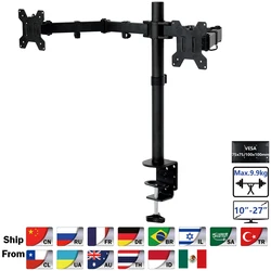MS02 Soporte Monitor Dual Escritorio 360 Grados 10-27 LCD Carga 8 kg