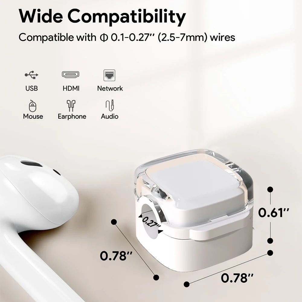 NNBILI colorido 6 uds Clips de Cable magnéticos soporte de Cable ajustable suave debajo del escritorio gestión de cables organizador de Cables - imagen 4