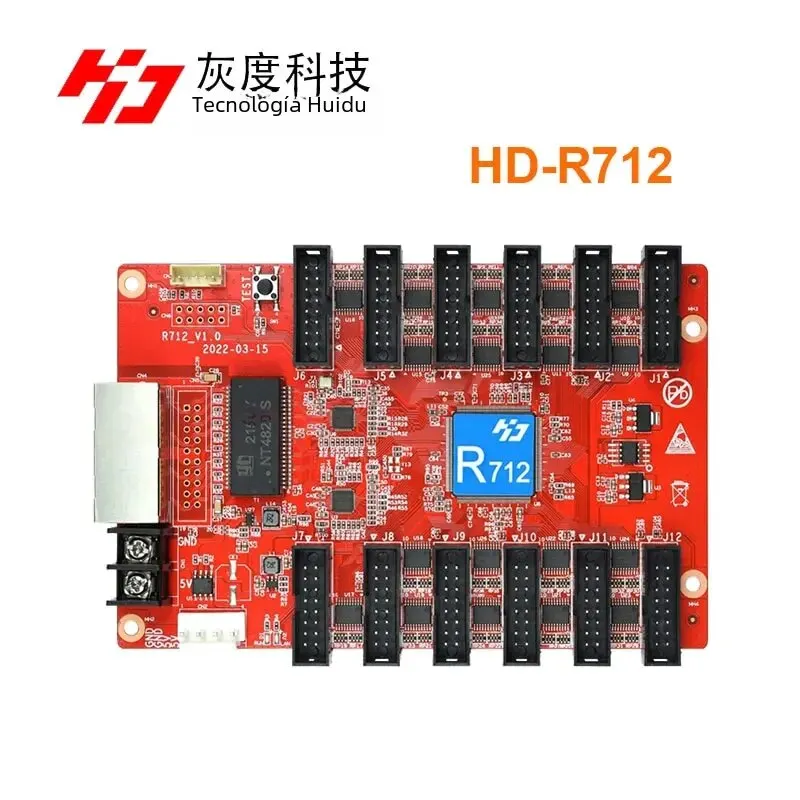 Huidu-tarjeta de recepción LED HD R712, compatible con actualización de sistema de Control sincrónico y asíncrono en lugar de HD R512T - imagen 2