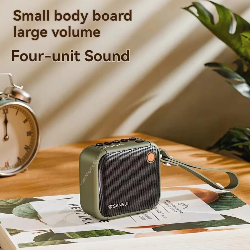 Sansui F39 Mini altavoz HIFI inalámbrico Bluetooth estéreoTWS bajo banda completa Radio MP3 reproductor de música sistema caixa de som Bluetooth - imagen 4