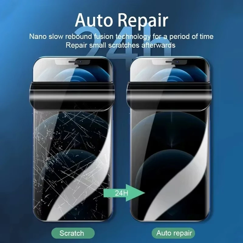 Protector de pantalla de hidrogel suave antipeep, 3 uds., para iPhone 17 16 15 14 Pro Max 16 15 14 Plus 13 12 11 16e 17 Air X XS XR, sin vidrio - imagen 5