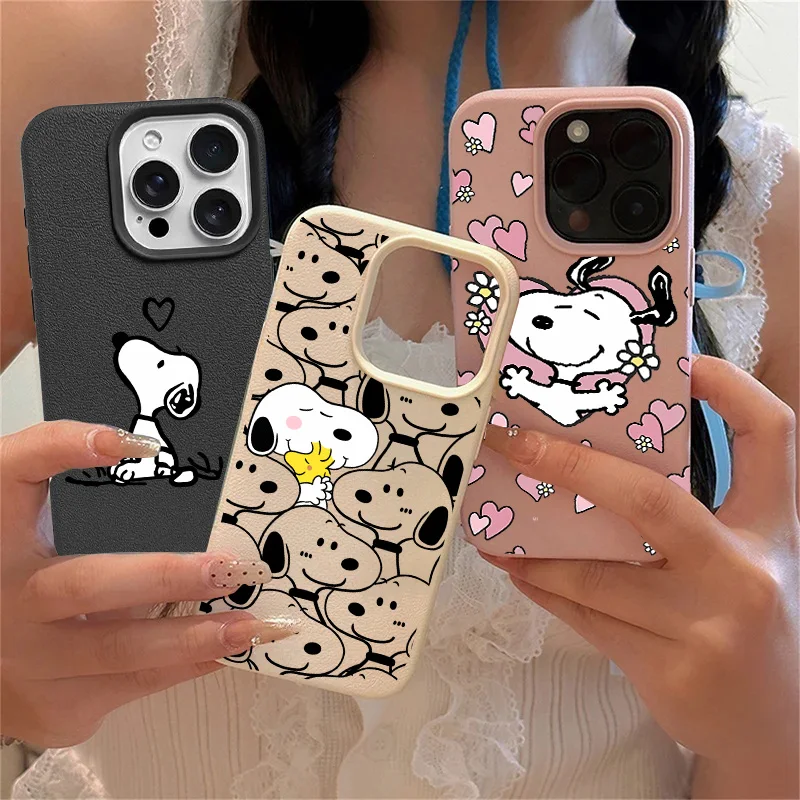 Funda de Snoopy de dibujos animados para Samsung Galaxy A07 A06 A05 05S A04 A04E A55 A36 A26 A16 A15 A14 A54 A34 A53 A52 A35 A23 A24 M55 M56 M15