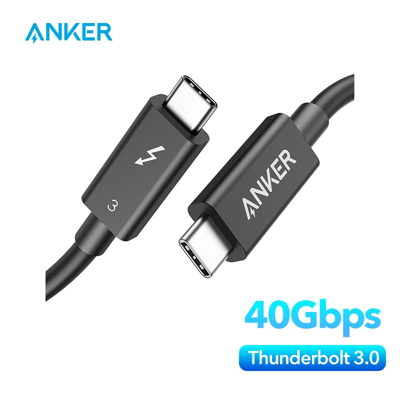 Anker Thunderbolt 3,0 Cable C a C 2,3 pies USB C admite carga de 100W Transferencia de datos de 40Gbps para iphone 15/15pro/14/14pro