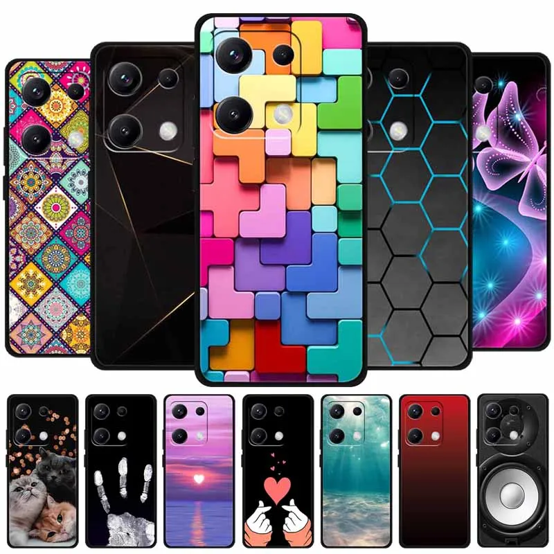 Para Redmi Note 14S funda de lujo TPU funda trasera de silicona suave fundas de teléfono para Xiaomi Redmi Note14S Protector encantador parachoques Coque