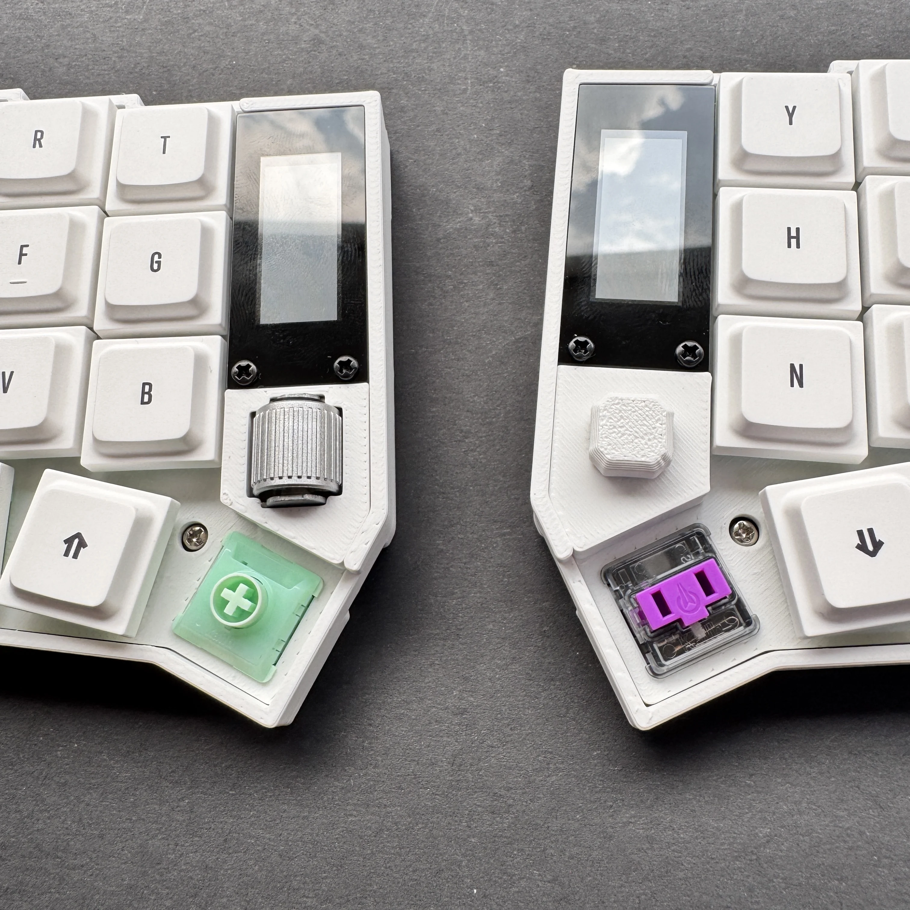 Corne-teclado mecánico dividido de perfil bajo 3X6, Compatible con interruptor Kailh Choc V1 V2, Kit de intercambio en caliente, pantalla de Joystick 001roller ZMK - imagen 3