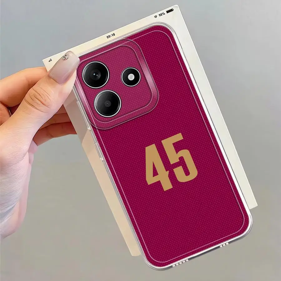 Funda transparente con diseño Digital de baloncesto para Xiaomi Redmi Note 11 14 13 12 Pro Plus 8 10S 11S 12S 10Lite 9 10Pro - imagen 4