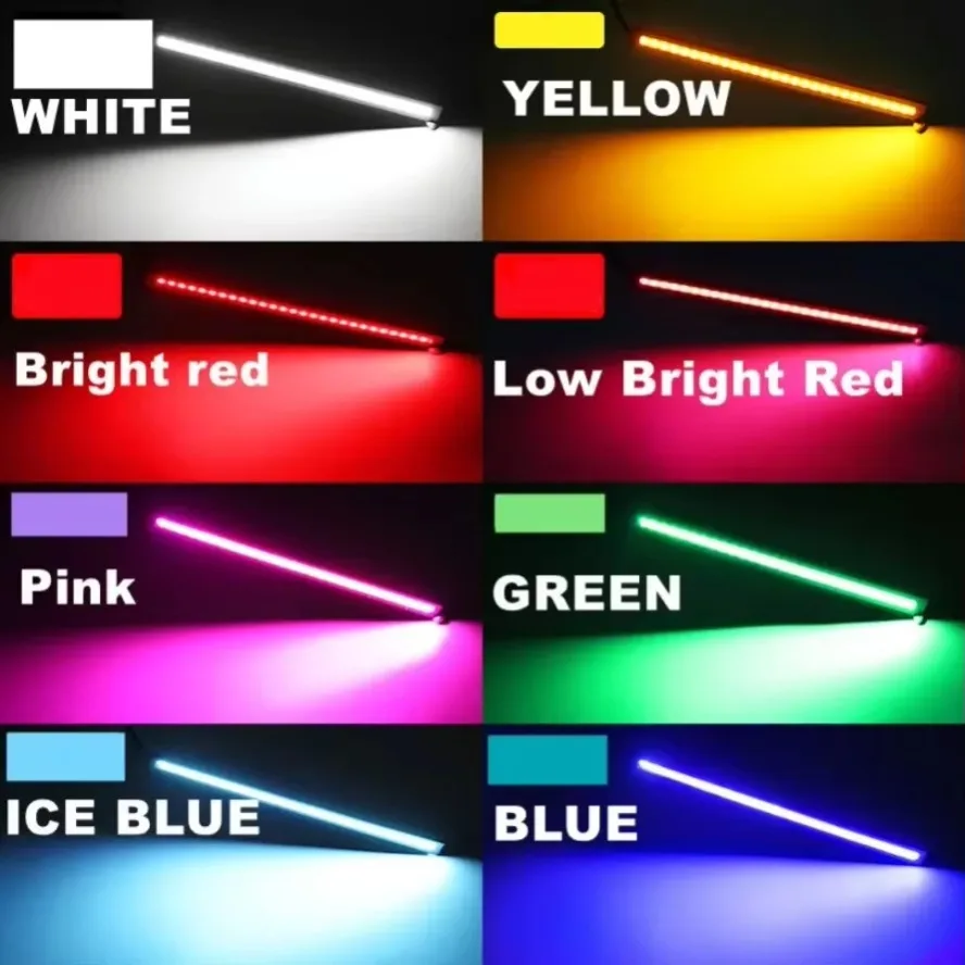 Tira de luces LED Universal para coche, lámpara de estilo para Interior de coche, impermeable, 6 piezas, 17cm, COB, DRL - imagen 2