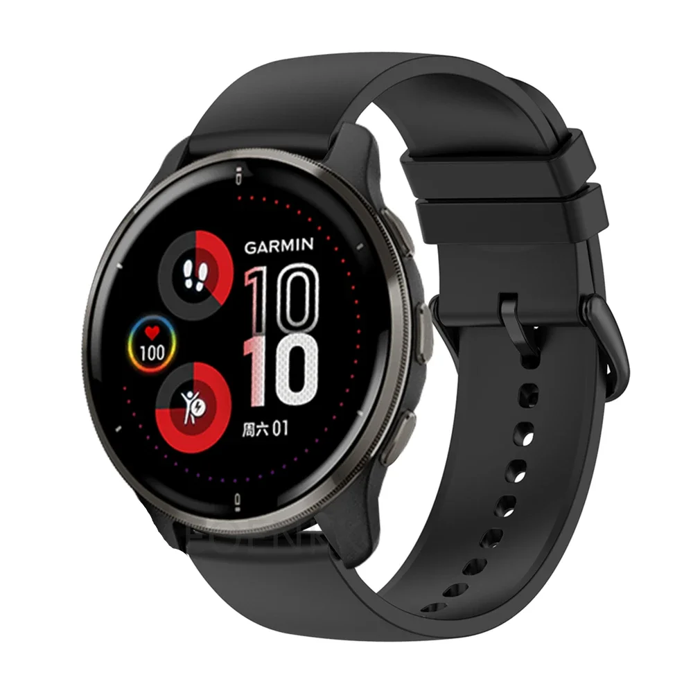 Correa de muñeca de silicona para Garmin Forerunner 265 255 165 55 645 245 Venu 3 2 Vivoactive 5 4 3 Venu2 Plus pulsera de reloj inteligente - imagen 2