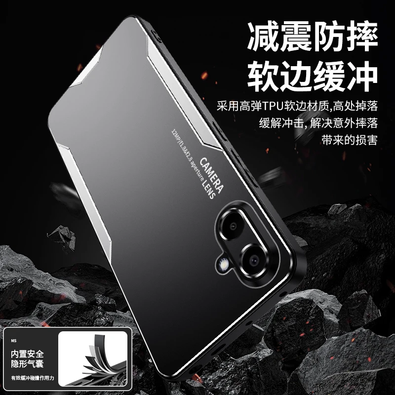 Funda para Samsung A07 de lujo de Metal mate protección de cámara cubierta dura de teléfono para Samsung A07 parachoques a prueba de golpes - imagen 5