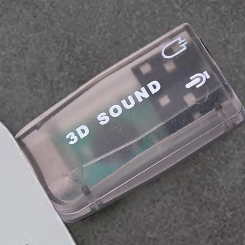 Tarjeta de sonido USB externa 5,1, auriculares de Audio 3D, adaptador de micrófono para PC, soporte de escritorio para sonido tridimensional - imagen 3