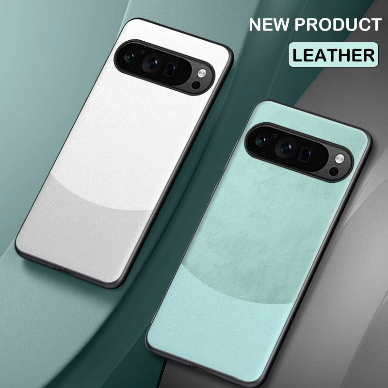 Funda de cuero para teléfono móvil, carcasa rígida con patrón de empalme para Google Pixel 9 Pro XL Pixel 8 7 6 Pro 5a 8a 7a, Pixel9ProXL GGX8B GZC4K GQ57S - imagen 3