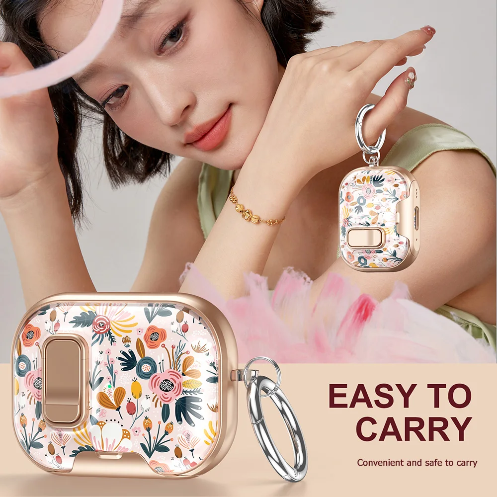 Funda de auriculares pintada de leopardo para AirPods Pro 3, Funda de PC de TPU a prueba de golpes para AirPods 4 Pro 2 Pro3 Pro2, Funda con gancho - imagen 2