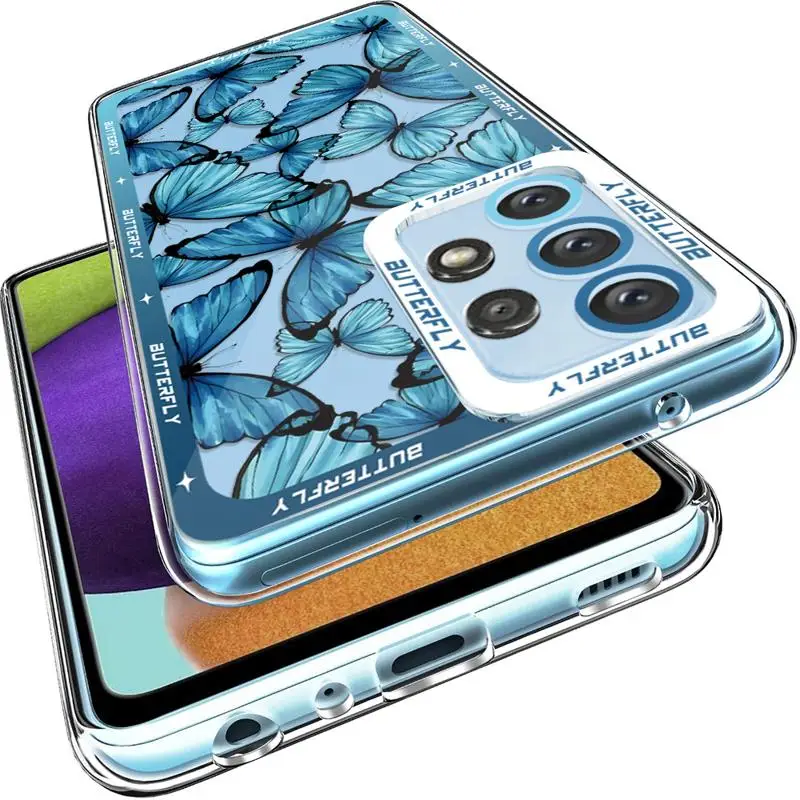 Funda de teléfono Art Beautiful Butterfly para Samsung Galaxy A14 A13 A15 A23 4G A34 A33 A53 A25 A24 A54 A73 A35 A55 5G, funda suave transparente - imagen 3