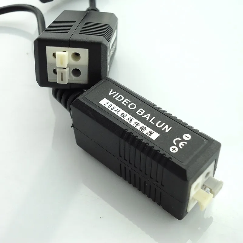 1/2/5 pares de vídeo CCTV Balun transceptor de vídeo retorcido Utp BNC Balun 2000 pies con Cable Bnc conector BNC para cámara de seguridad C5