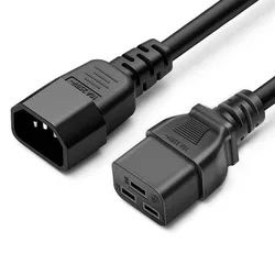 Cable Extensión Corriente IEC C14 a C19 – 16A/10A Alta Potencia
