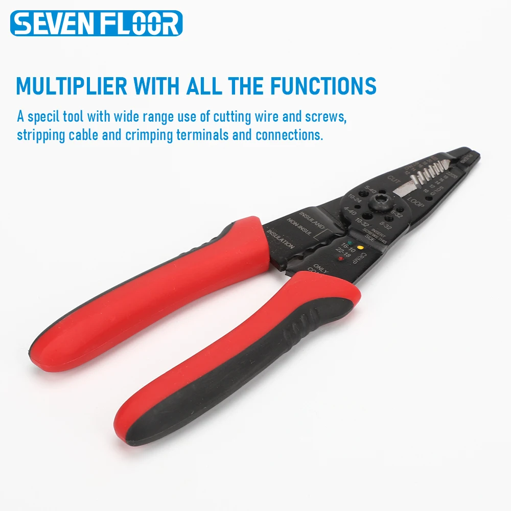 Herramienta multifuncional especial: corte de cables y tornillos, pelado de cables y prensado para uso amplio rango - imagen 4