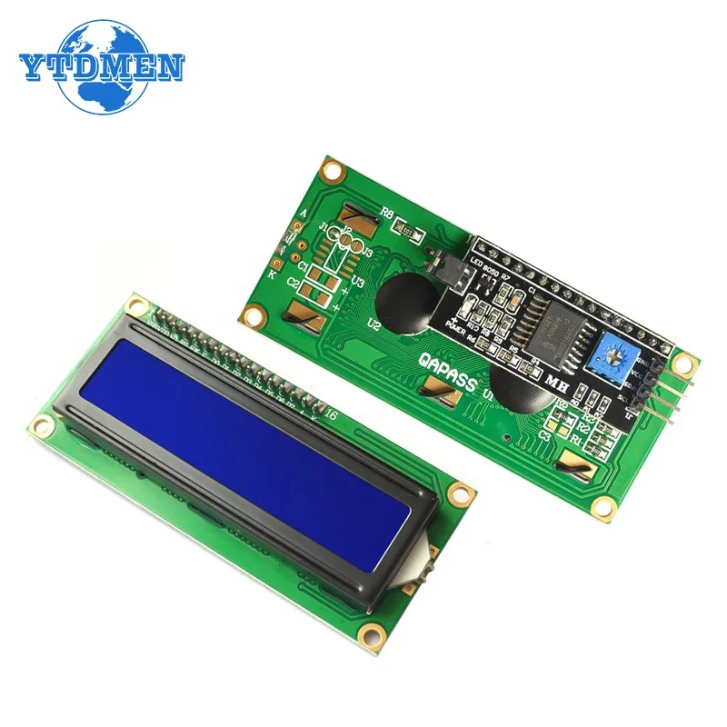 LCD1602 módulo LCD 1602 5V, pantalla azul de caracteres con placa adaptadora de interfaz IIC/I2C - imagen 4