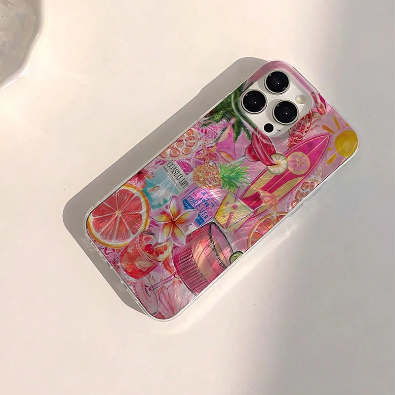 Juice Orange tabla de surf funda de teléfono gráfica para Samsung S25 Ultra 5G funda Galaxy S24 FE S23 Plus S22 A16 A36 A56 A55 A53 A52 - imagen 2