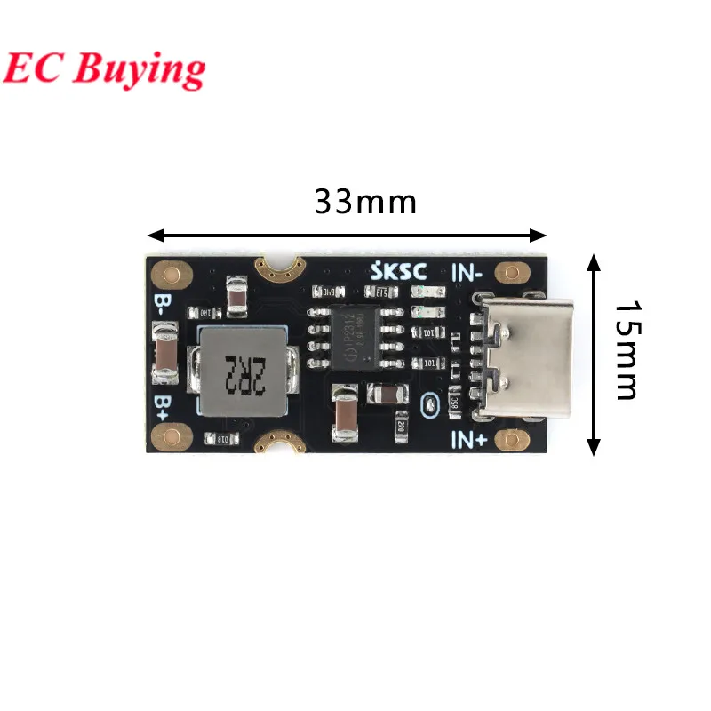 10 piezas/1 unidad IP2312 3A módulo de placa de cargador de batería de litio ternario de polímero tipo C CC CV 5V a 4,2 V/4,35 V PCB de carga rápida - imagen 2