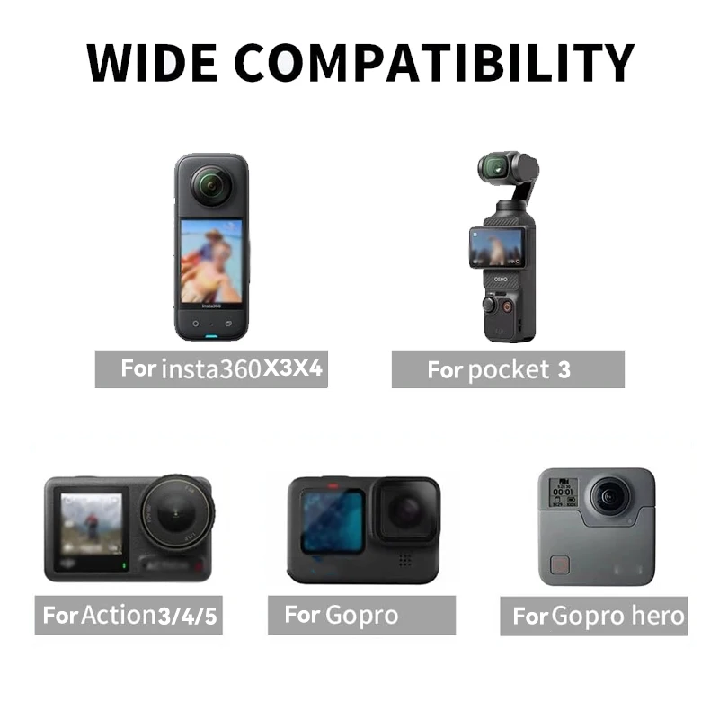 Soporte Universal Flexible para casco para GoPro 13, 12, 11, 10, 9, Insta 360 X3, X4, X5, DJI, Base adhesiva plana curvada, accesorio para cámara deportiva - imagen 5