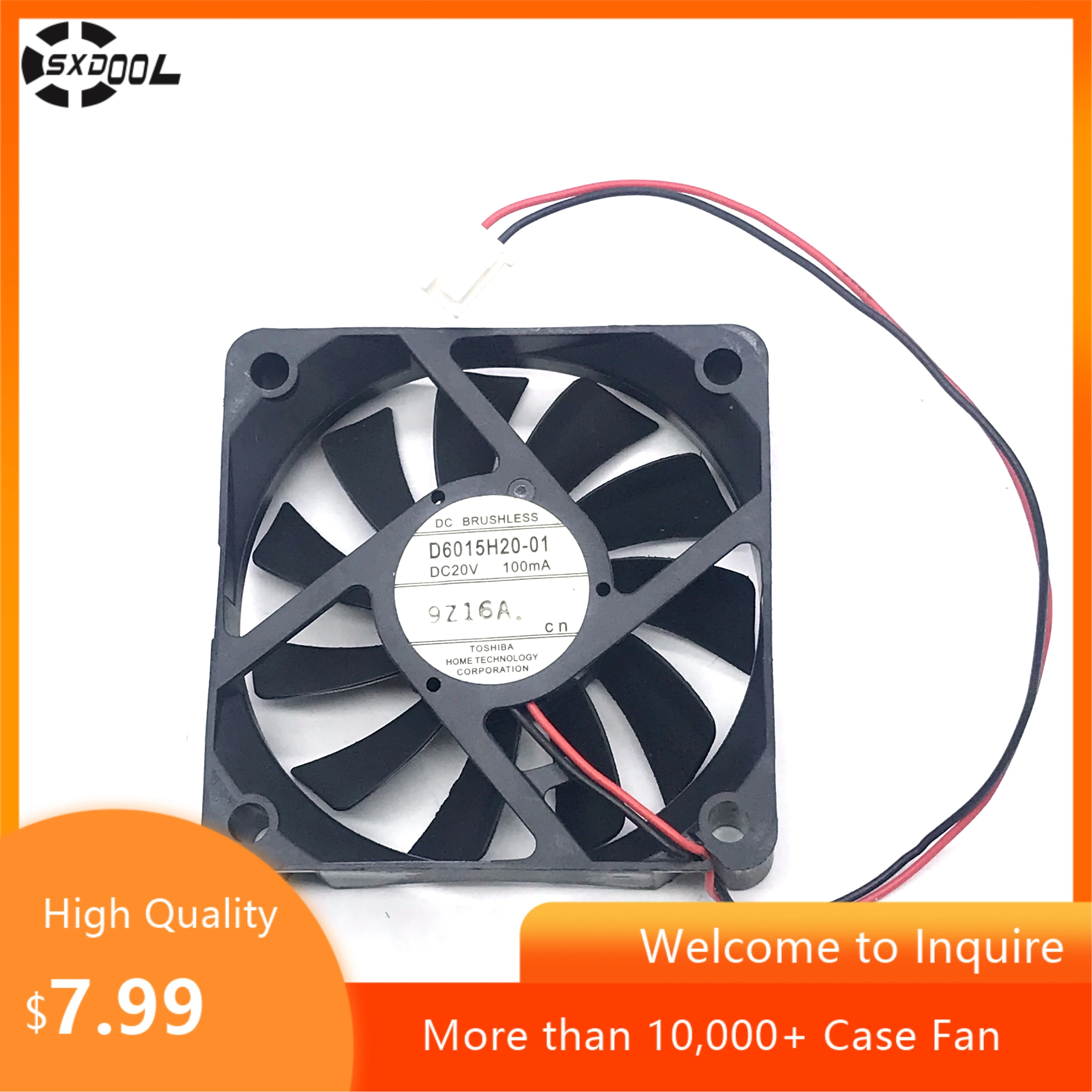 D6015H20-01 para ventilador de refrigeración de caja registradora de impresora Toshiba 6015, DC 20V 6cm 60x60x15mm, ventilador silencioso de poco ruido - imagen 3