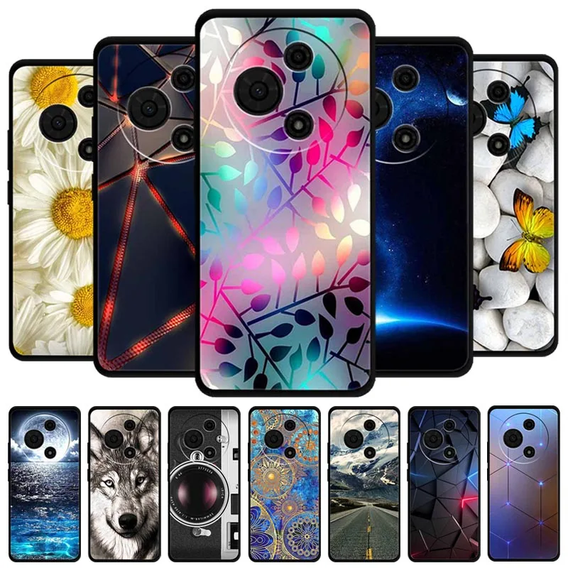 Para TCL 605 Funda TCL605 Funda trasera de silicona negra suave Fundas de dibujos animados para TCL T517D Funda de teléfono TPU Funda 6,7 "Bolsa de Shell nueva Coque