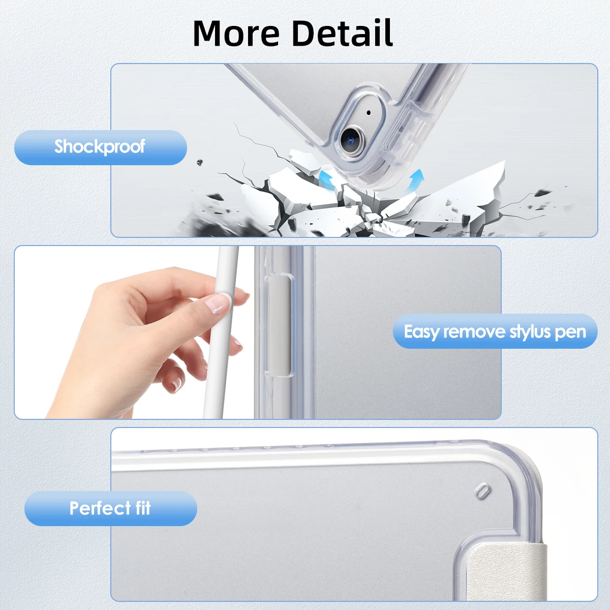 For iPad 11th A16 Pro Air 13 11 M3 M2 M4 Funda Cover For iPad 2025 12.9' 9 8 7 6 5 4 10 Th Mini 7 6 Magnetic Detachable Cover - imagen 5