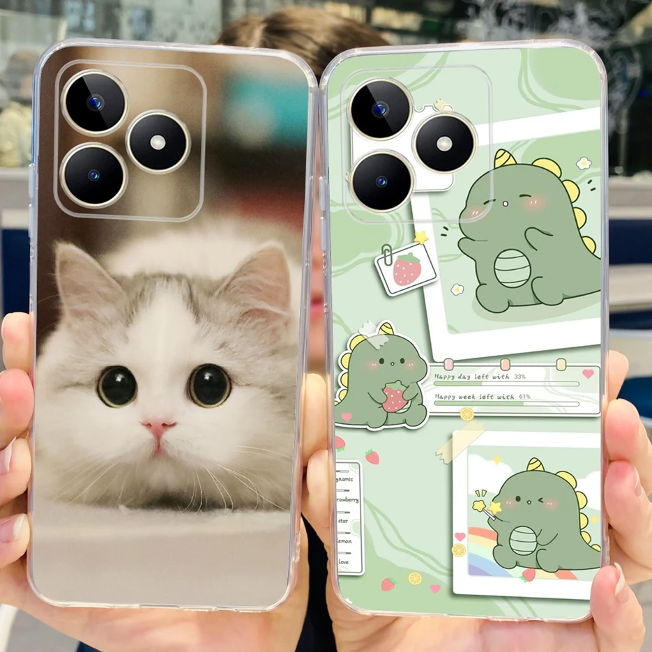 Funda de silicona transparente para teléfono Realme, cubierta pintada con estilo, para Realme C51, RMX3830, C 51, RealmeC51, RealmeC53 - imagen 4