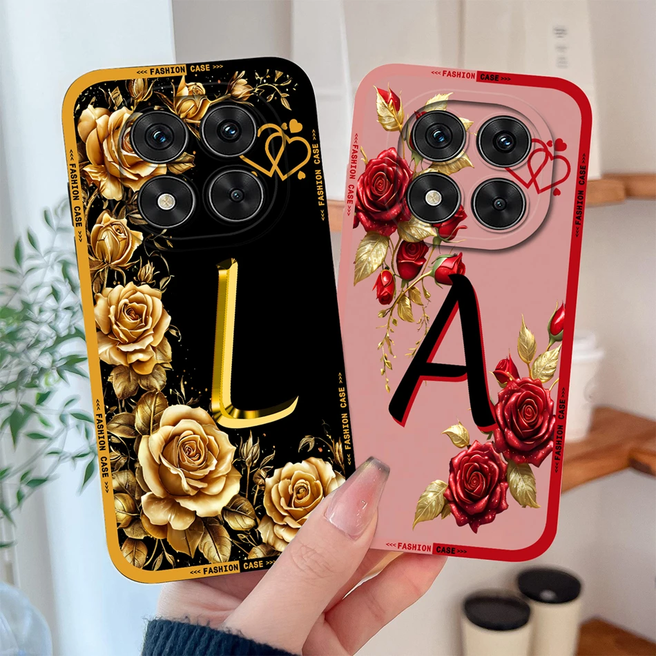 Para Xiaomi Poco X7 Pro Funda de teléfono bonitas letras rosas Funda ligera de alta calidad para Poco X 7 parachoques de silicona suave a prueba de golpes - imagen 2